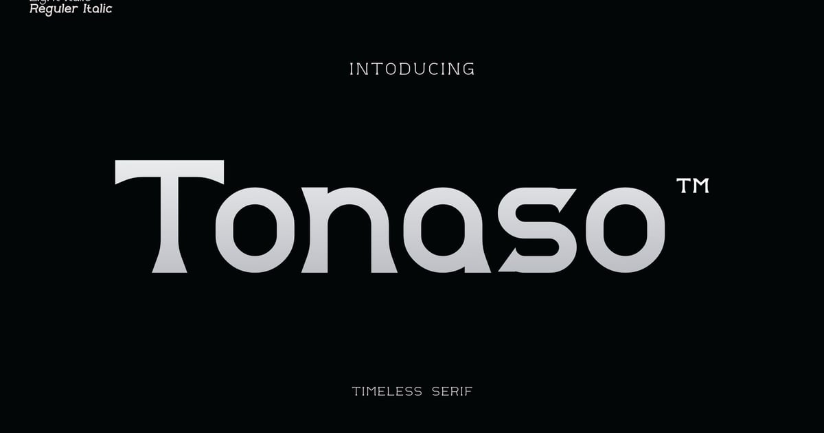Tonaso - Serif Font Corporate