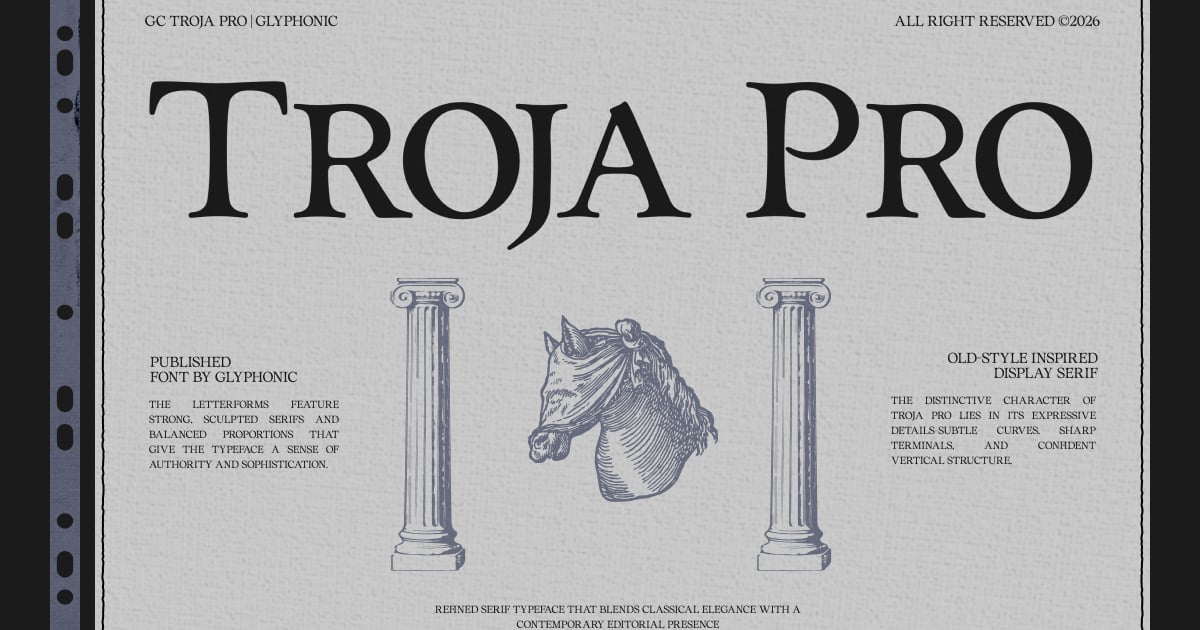 Troja Pro - Classic Retro Serif