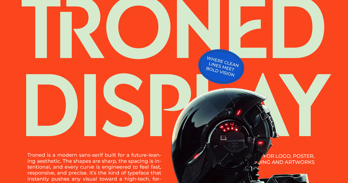 Troned Modern Sans Serif Font