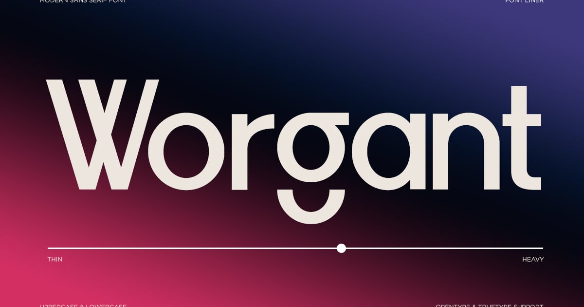 Variable Geometric Sans Serif Font - Worgant