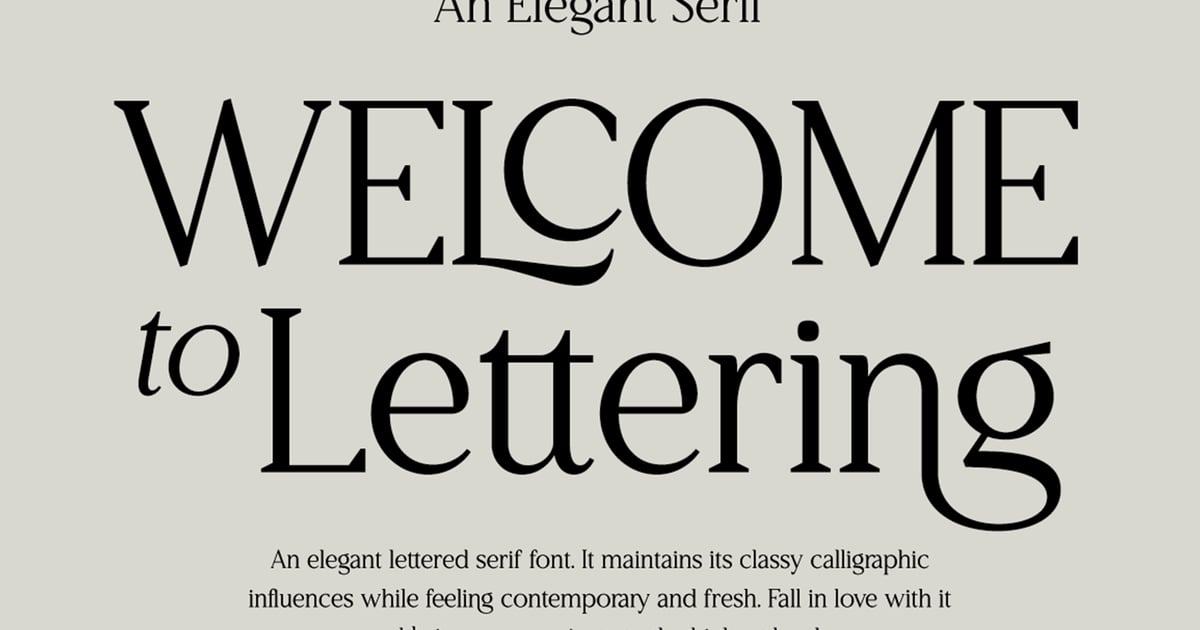 Welcome to Lettering
